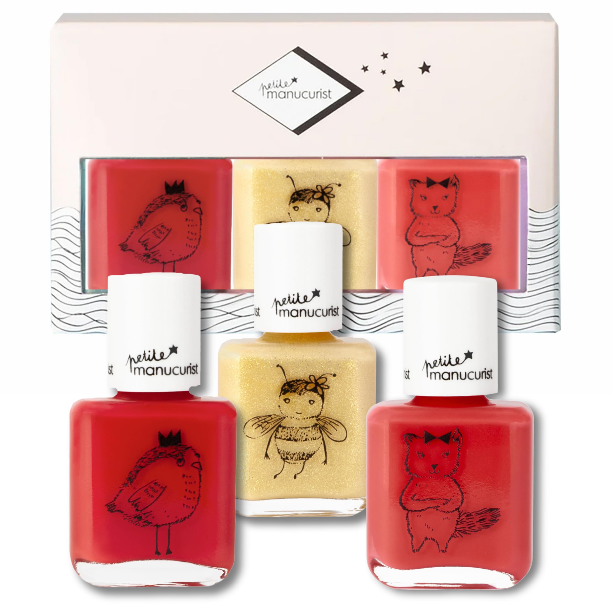 Amazon.com : Manucurist Kids Nail Polish Lucette, Pia, Kiki - Nail